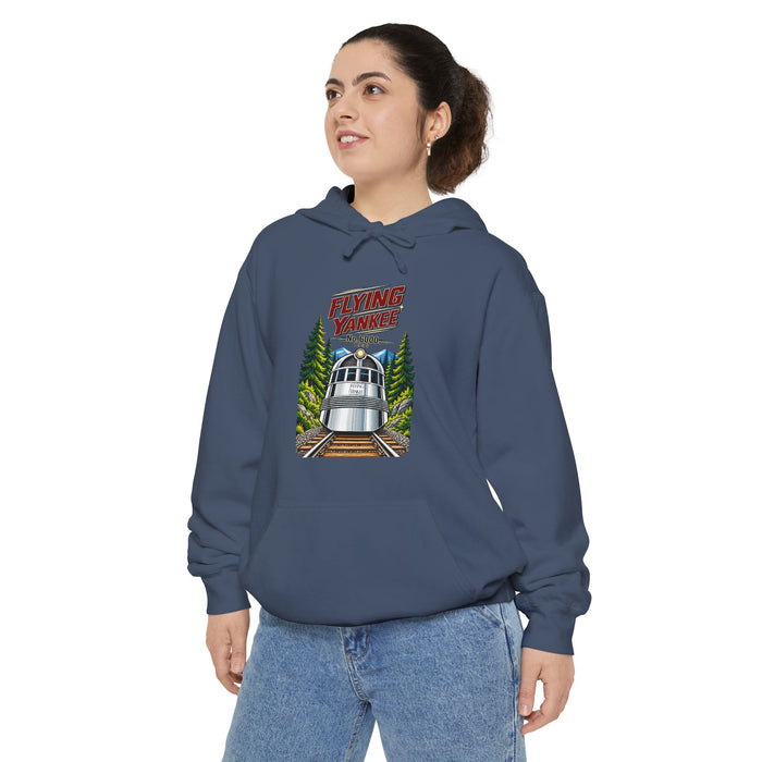 Flying Yankee No. 6000 – 1935 Vintage Streamliner - Unisex Garment-Dyed Hoodie
