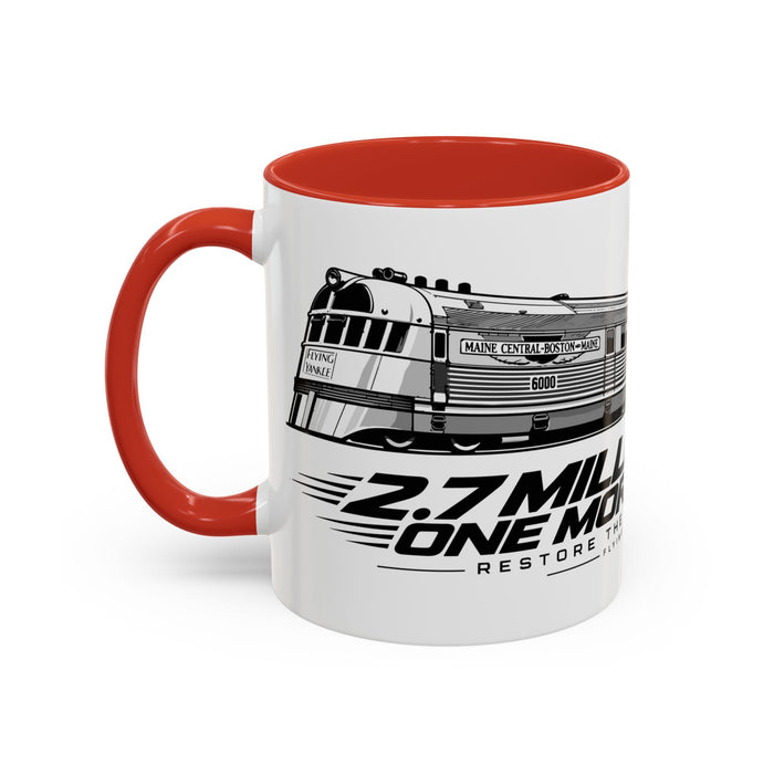 Flying Yankee – 2.7 Million Miles, One More Journey - Accent Coffee Mug (11, 15oz)