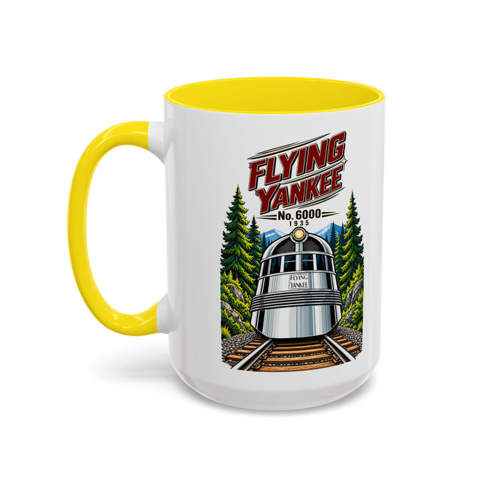Flying Yankee No. 6000 – 1935 Vintage Streamliner - Accent Coffee Mug (11, 15oz)