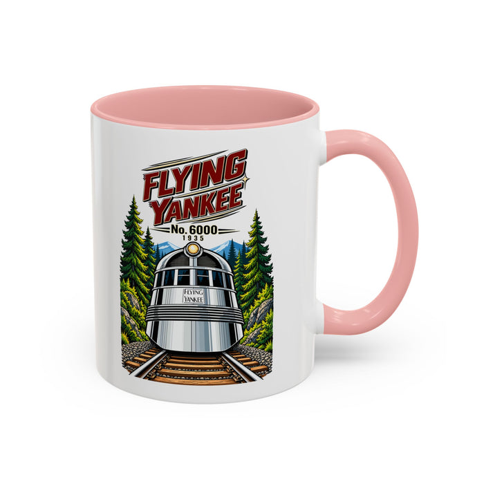 Flying Yankee No. 6000 – 1935 Vintage Streamliner - Accent Coffee Mug (11, 15oz)