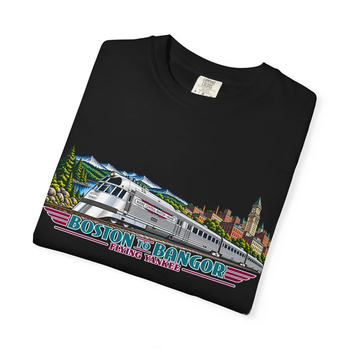 A New England Legend. A Streamlined Piece of American History. Unisex Garment-Dyed T-shirt