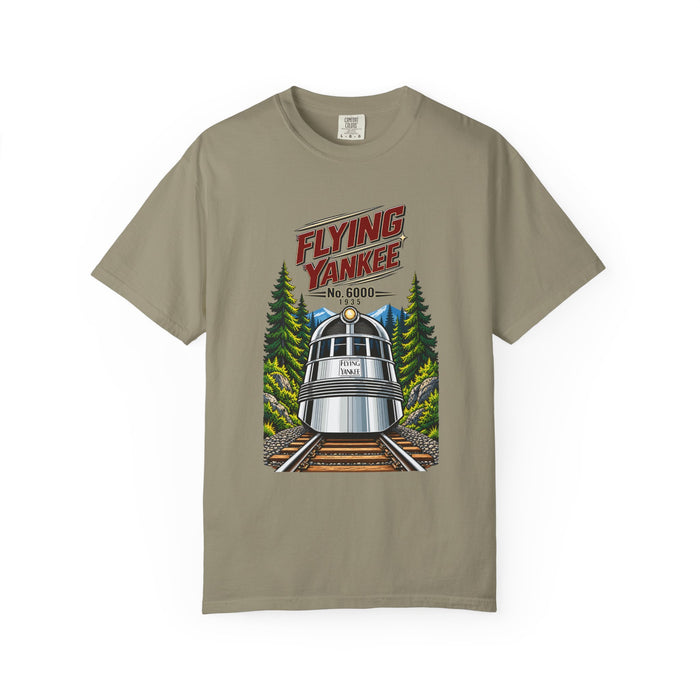 Flying Yankee No. 6000 – 1935 Vintage Streamliner - Unisex Garment-Dyed T-shirt