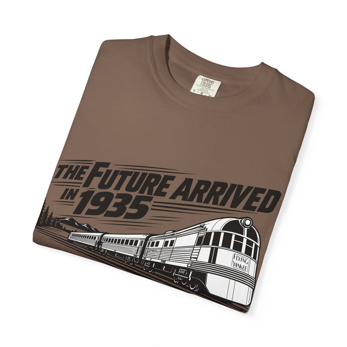 The Future Arrived in 1935 | Flying Yankee No. 6000 | Unisex Garment-Dyed T-shirt
