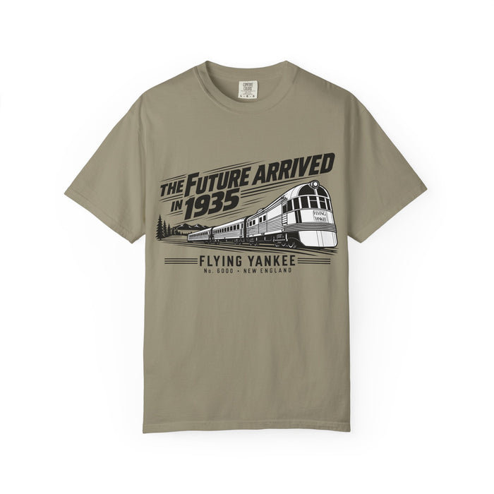 The Future Arrived in 1935 | Flying Yankee No. 6000 | Unisex Garment-Dyed T-shirt