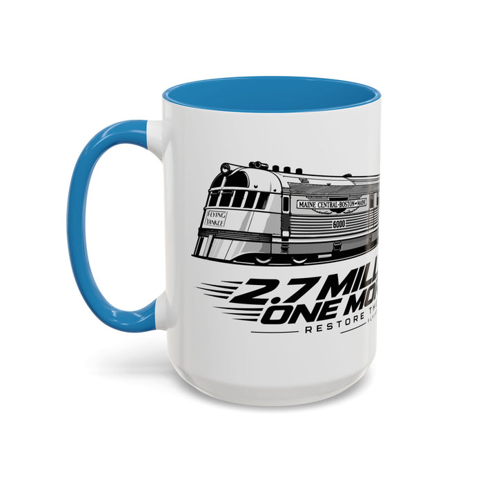 Flying Yankee – 2.7 Million Miles, One More Journey - Accent Coffee Mug (11, 15oz)