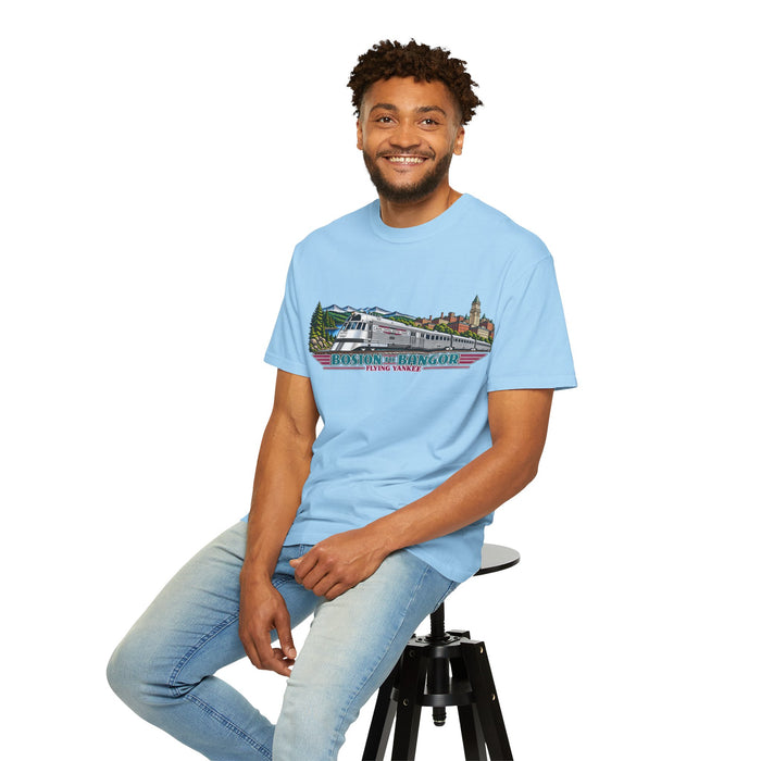 A New England Legend. A Streamlined Piece of American History. Unisex Garment-Dyed T-shirt