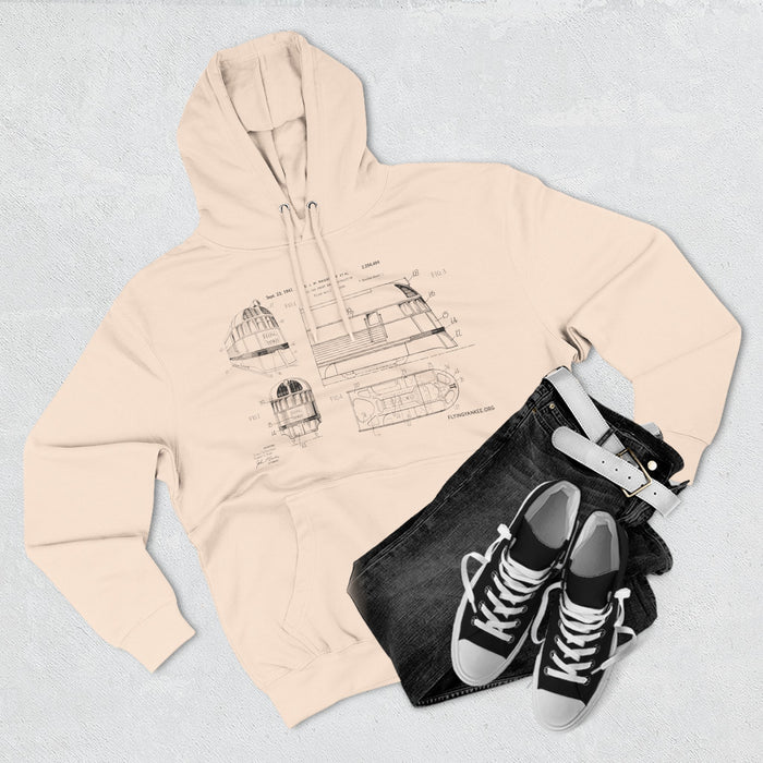 US Patent Flying Yankee - Three-Panel Fleece Hoodie
