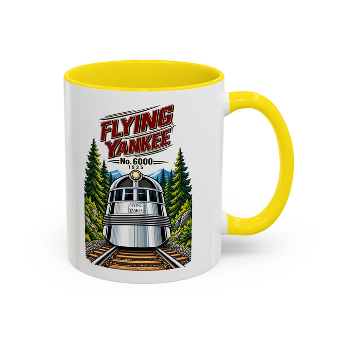 Flying Yankee No. 6000 – 1935 Vintage Streamliner - Accent Coffee Mug (11, 15oz)