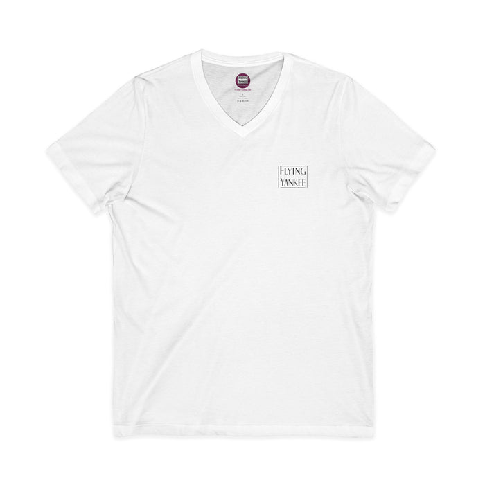 Flying Yankee Logo - Unisex Jersey Short Sleeve V-Neck Tee