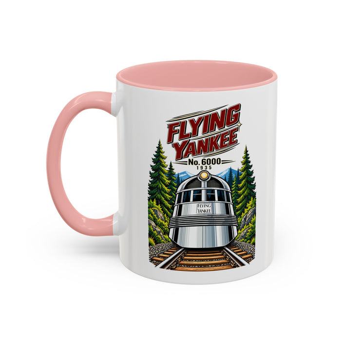 Flying Yankee No. 6000 – 1935 Vintage Streamliner - Accent Coffee Mug (11, 15oz)