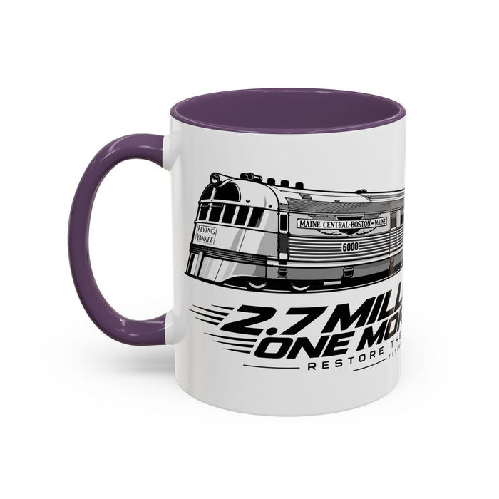 Flying Yankee – 2.7 Million Miles, One More Journey - Accent Coffee Mug (11, 15oz)