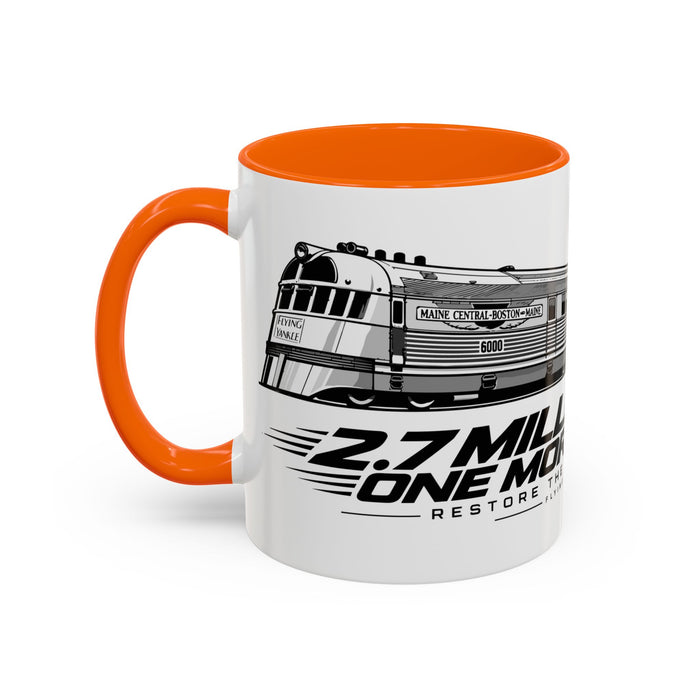 Flying Yankee – 2.7 Million Miles, One More Journey - Accent Coffee Mug (11, 15oz)