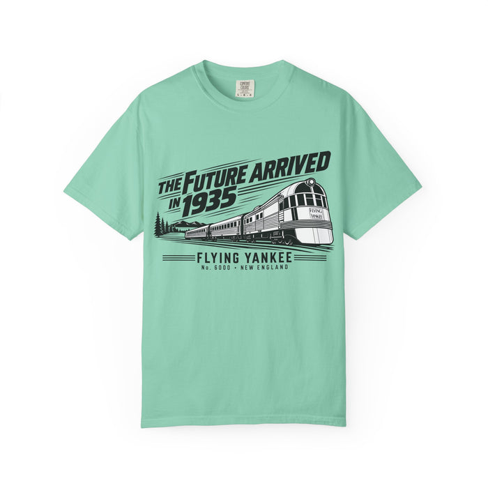 The Future Arrived in 1935 | Flying Yankee No. 6000 | Unisex Garment-Dyed T-shirt