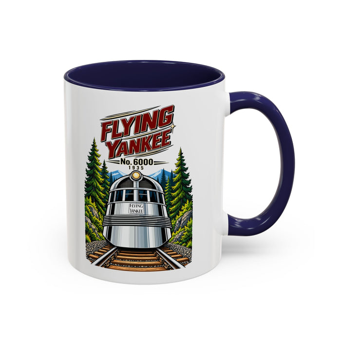 Flying Yankee No. 6000 – 1935 Vintage Streamliner - Accent Coffee Mug (11, 15oz)