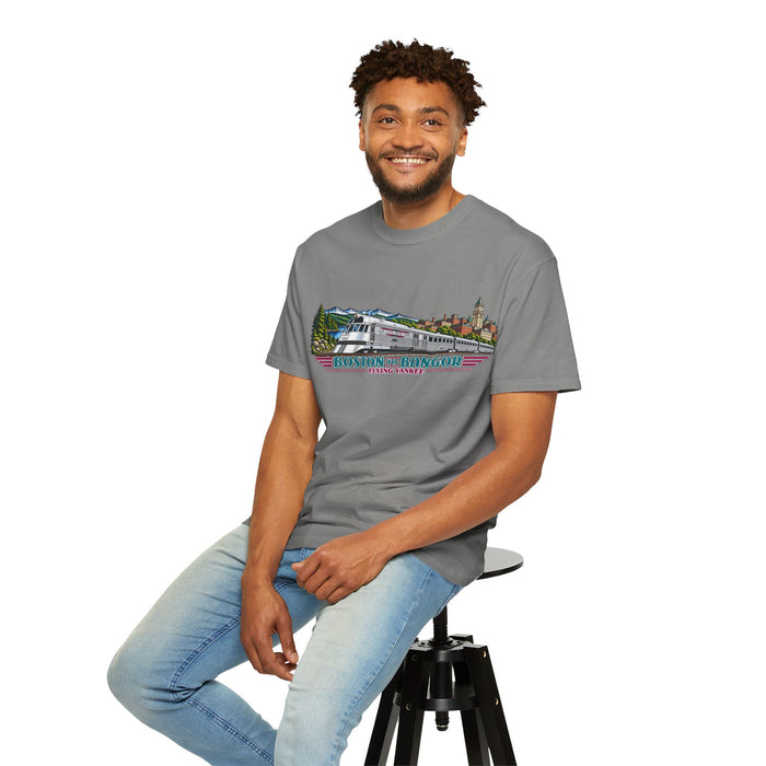 A New England Legend. A Streamlined Piece of American History. Unisex Garment-Dyed T-shirt