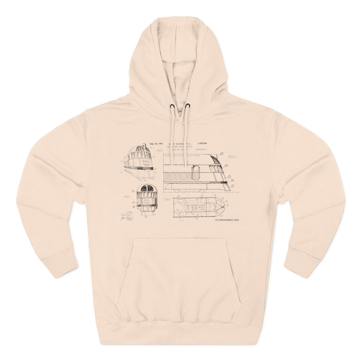 US Patent Flying Yankee - Three-Panel Fleece Hoodie