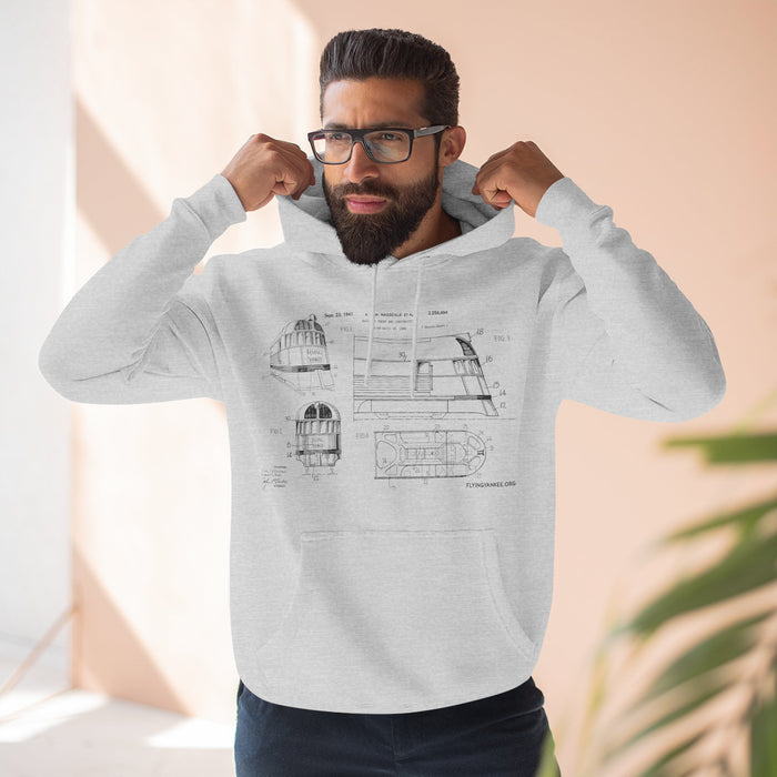 US Patent Flying Yankee - Three-Panel Fleece Hoodie