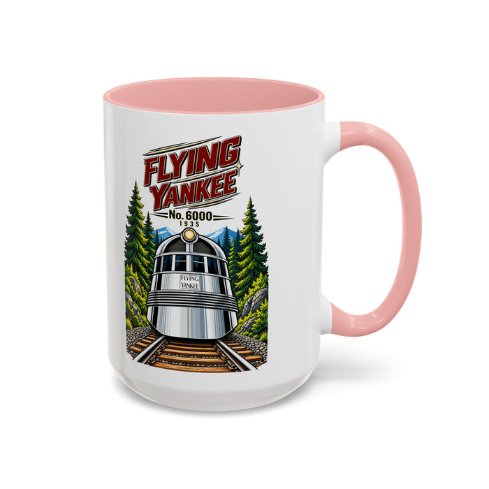Flying Yankee No. 6000 – 1935 Vintage Streamliner - Accent Coffee Mug (11, 15oz)