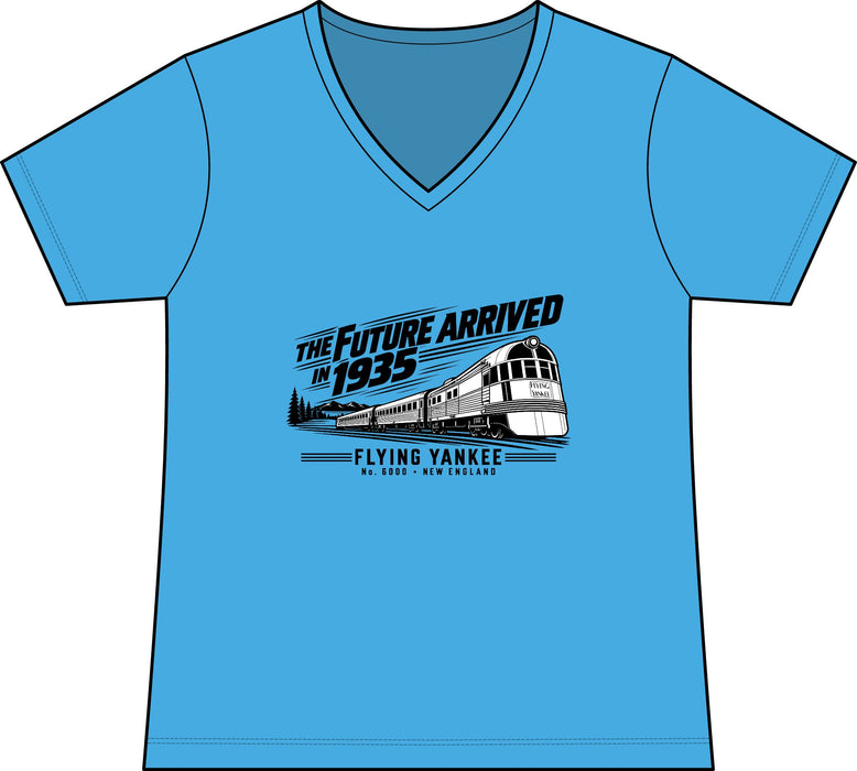 The Future Arrived in 1935 | Flying Yankee No. 6000 | Women's Performance Blend V-Neck Tee