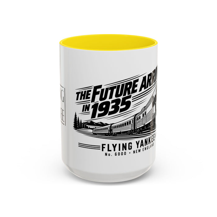 The Future Arrived in 1935 | Flying Yankee No. 6000 | Accent Coffee Mug (11, 15oz)