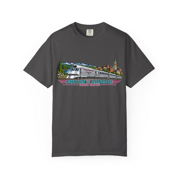 A New England Legend. A Streamlined Piece of American History. Unisex Garment-Dyed T-shirt
