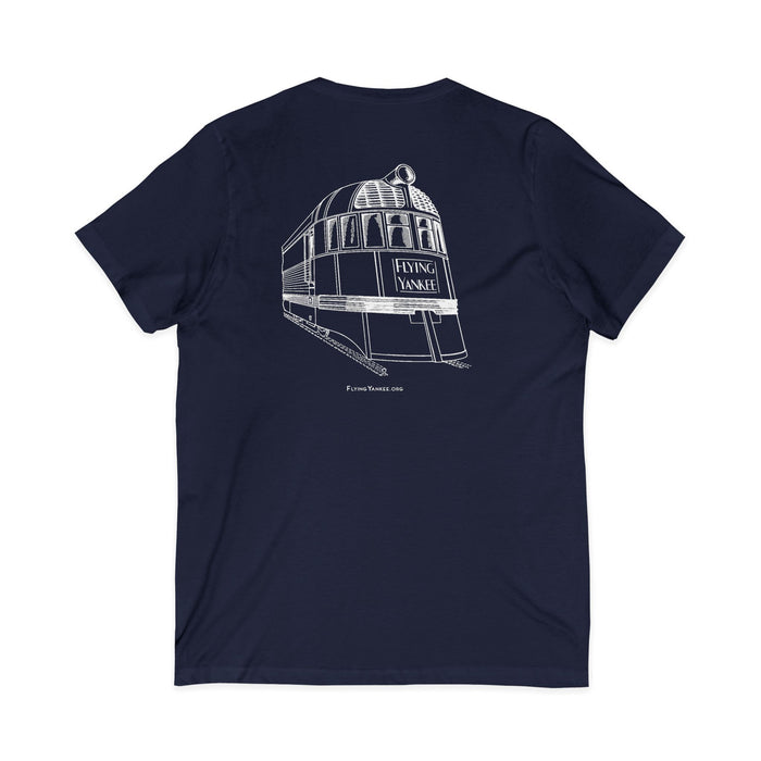Flying Yankee Logo - Unisex Jersey Short Sleeve V-Neck Tee