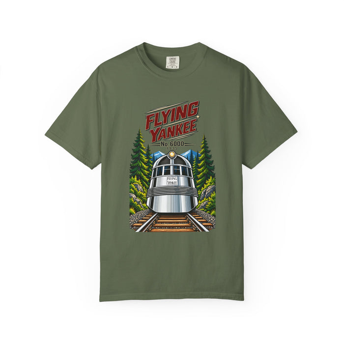 Flying Yankee No. 6000 – 1935 Vintage Streamliner - Unisex Garment-Dyed T-shirt