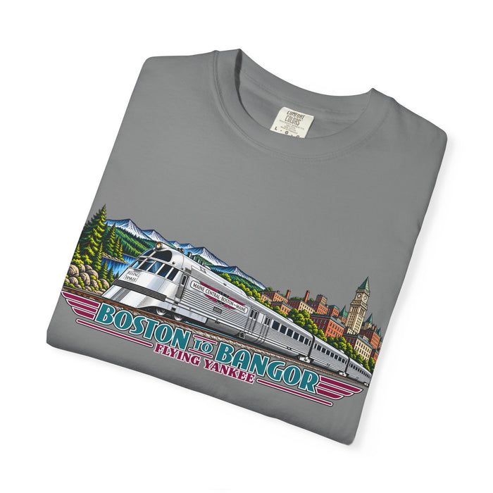 A New England Legend. A Streamlined Piece of American History. Unisex Garment-Dyed T-shirt
