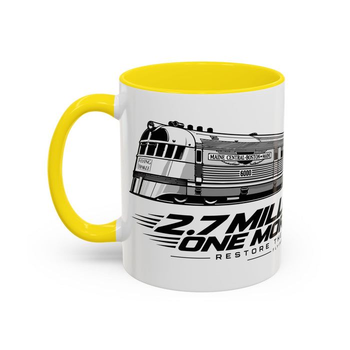 Flying Yankee – 2.7 Million Miles, One More Journey - Accent Coffee Mug (11, 15oz)