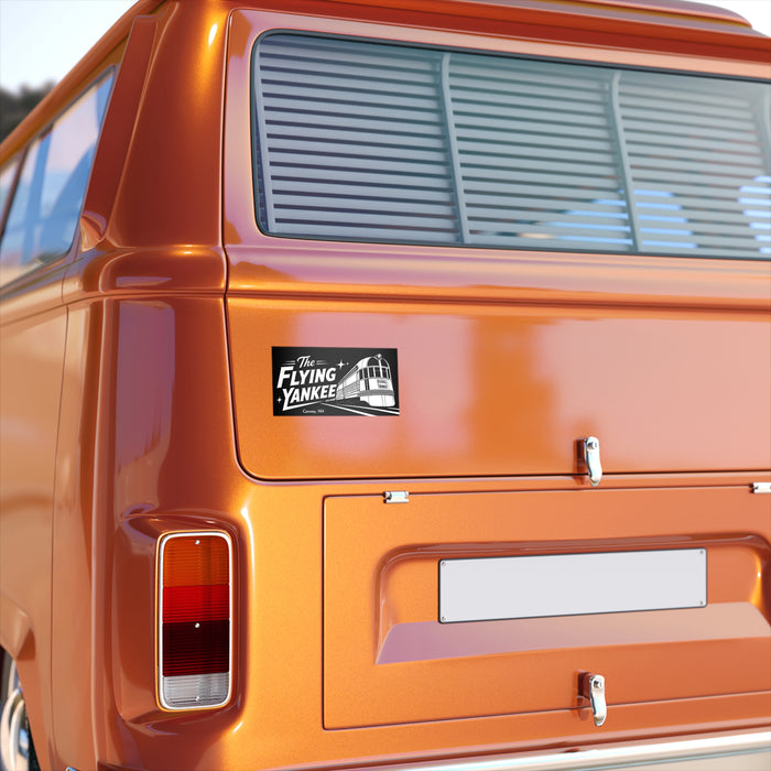 The Flying Yankee Conway, NH Retro Streamliner Bumper Sticker | Historic Railroad Train Decal