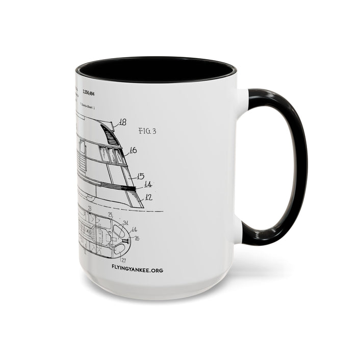 US Patent Flying Yankee - Accent Coffee Mug (11, 15oz)