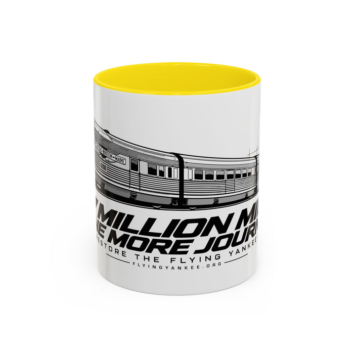 Flying Yankee – 2.7 Million Miles, One More Journey - Accent Coffee Mug (11, 15oz)