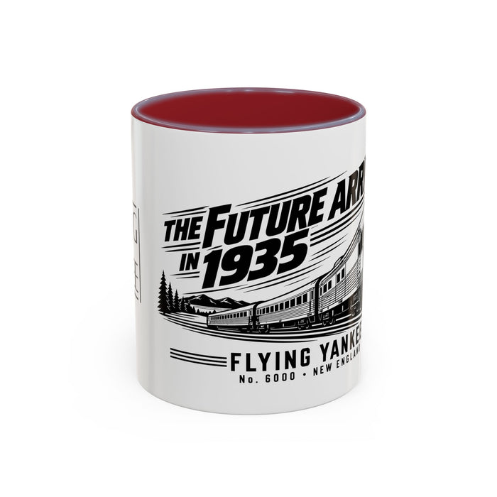 The Future Arrived in 1935 | Flying Yankee No. 6000 | Accent Coffee Mug (11, 15oz)