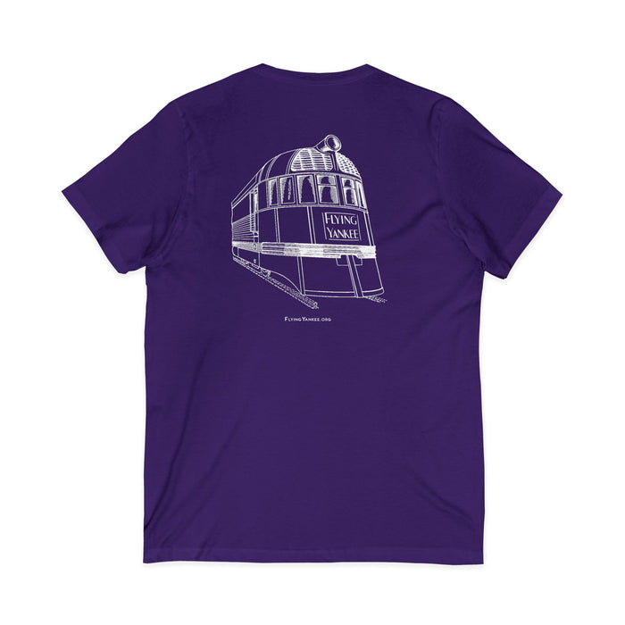 Flying Yankee Logo - Unisex Jersey Short Sleeve V-Neck Tee