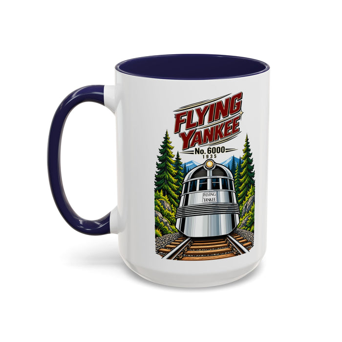 Flying Yankee No. 6000 – 1935 Vintage Streamliner - Accent Coffee Mug (11, 15oz)