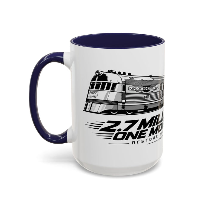 Flying Yankee – 2.7 Million Miles, One More Journey - Accent Coffee Mug (11, 15oz)
