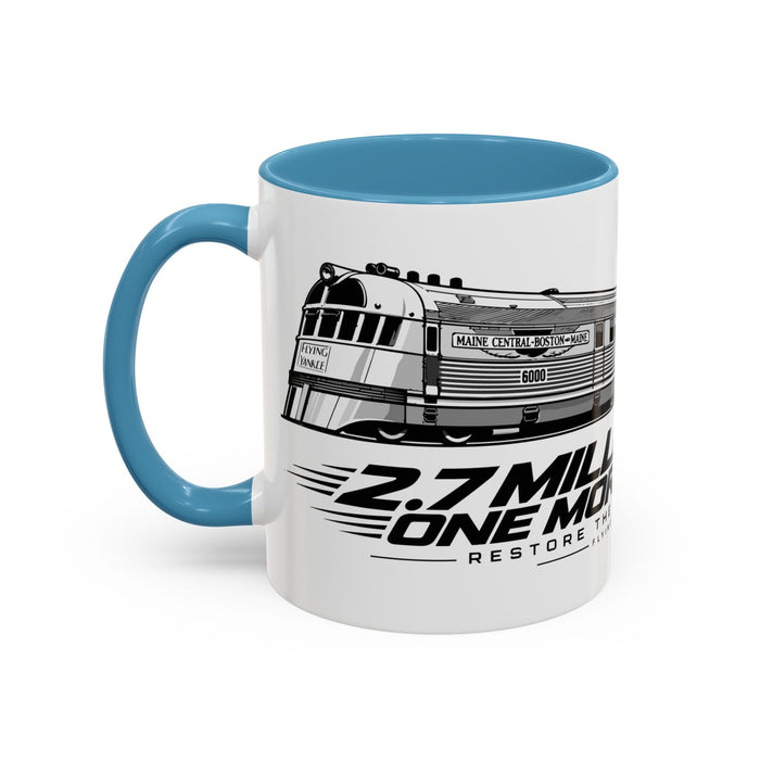Flying Yankee – 2.7 Million Miles, One More Journey - Accent Coffee Mug (11, 15oz)