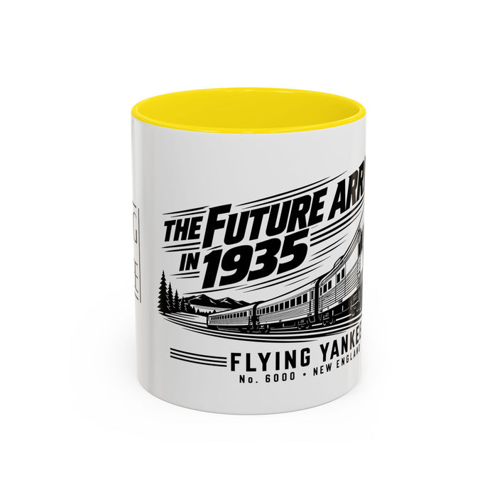 The Future Arrived in 1935 | Flying Yankee No. 6000 | Accent Coffee Mug (11, 15oz)