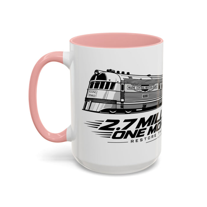 Flying Yankee – 2.7 Million Miles, One More Journey - Accent Coffee Mug (11, 15oz)
