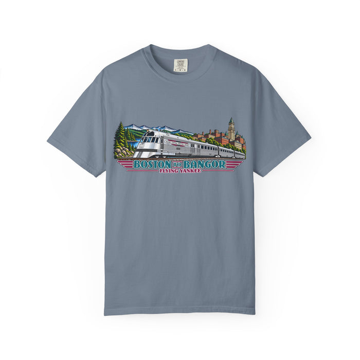 A New England Legend. A Streamlined Piece of American History. Unisex Garment-Dyed T-shirt