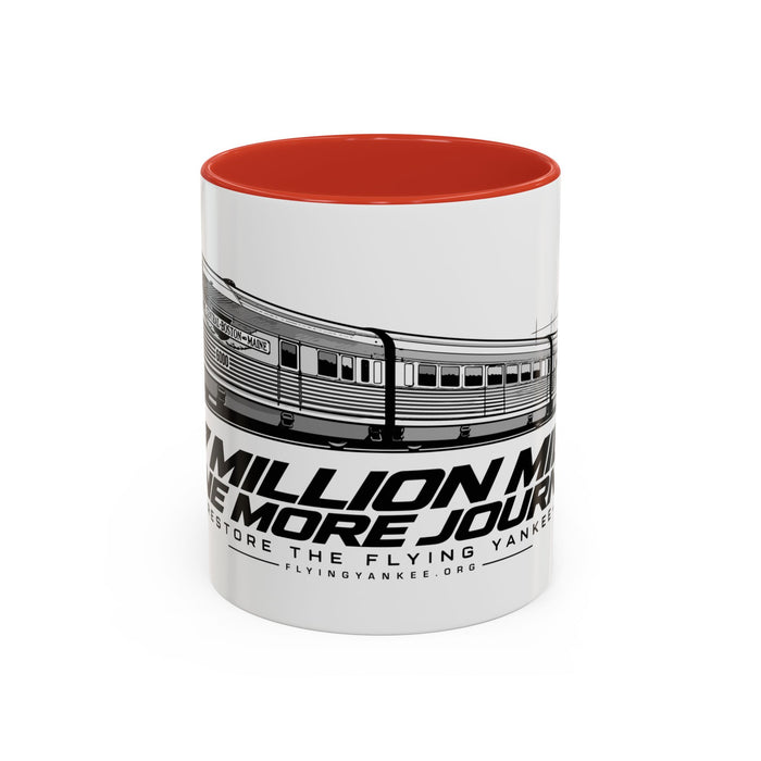 Flying Yankee – 2.7 Million Miles, One More Journey - Accent Coffee Mug (11, 15oz)