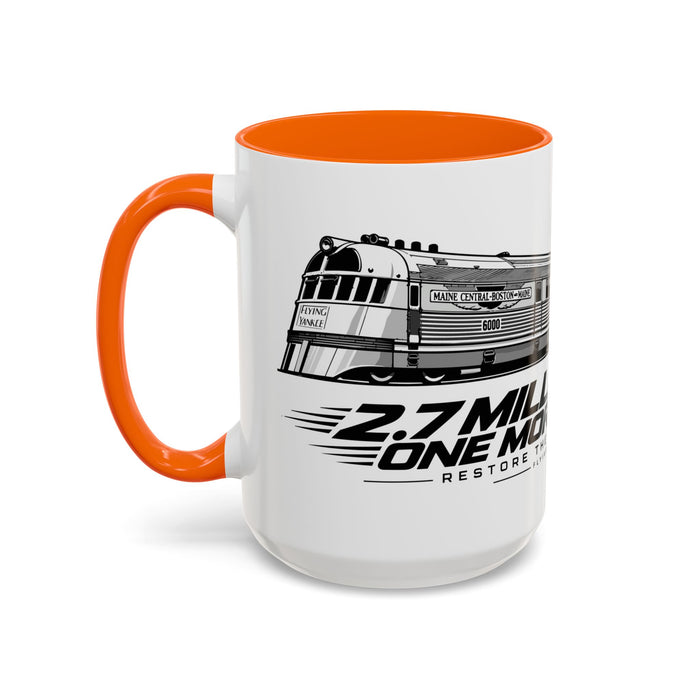 Flying Yankee – 2.7 Million Miles, One More Journey - Accent Coffee Mug (11, 15oz)