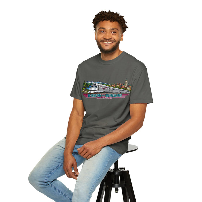 A New England Legend. A Streamlined Piece of American History. Unisex Garment-Dyed T-shirt