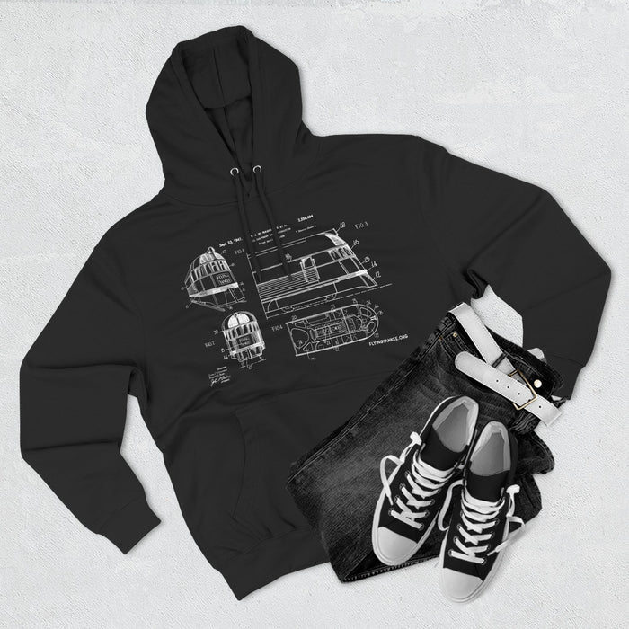 US Patent Flying Yankee - Three-Panel Fleece Hoodie