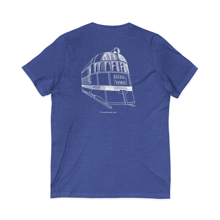 Flying Yankee Logo - Unisex Jersey Short Sleeve V-Neck Tee