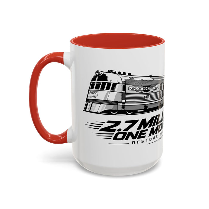 Flying Yankee – 2.7 Million Miles, One More Journey - Accent Coffee Mug (11, 15oz)