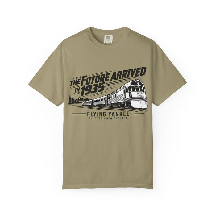 The Future Arrived in 1935 | Flying Yankee No. 6000 | Unisex Garment-Dyed T-shirt