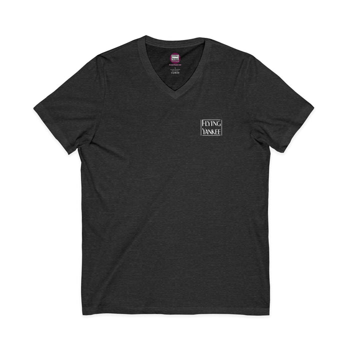 Flying Yankee Logo - Unisex Jersey Short Sleeve V-Neck Tee