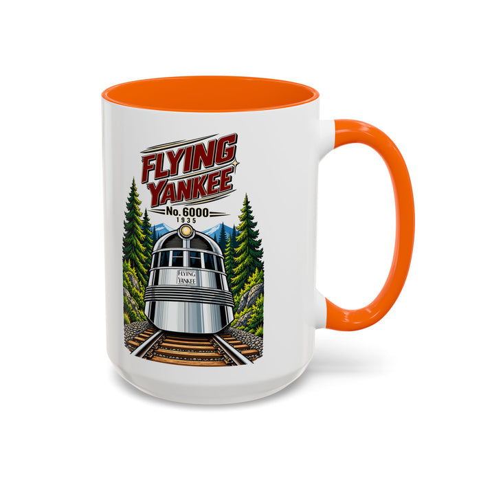 Flying Yankee No. 6000 – 1935 Vintage Streamliner - Accent Coffee Mug (11, 15oz)