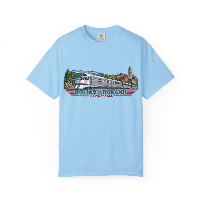 A New England Legend. A Streamlined Piece of American History. Unisex Garment-Dyed T-shirt